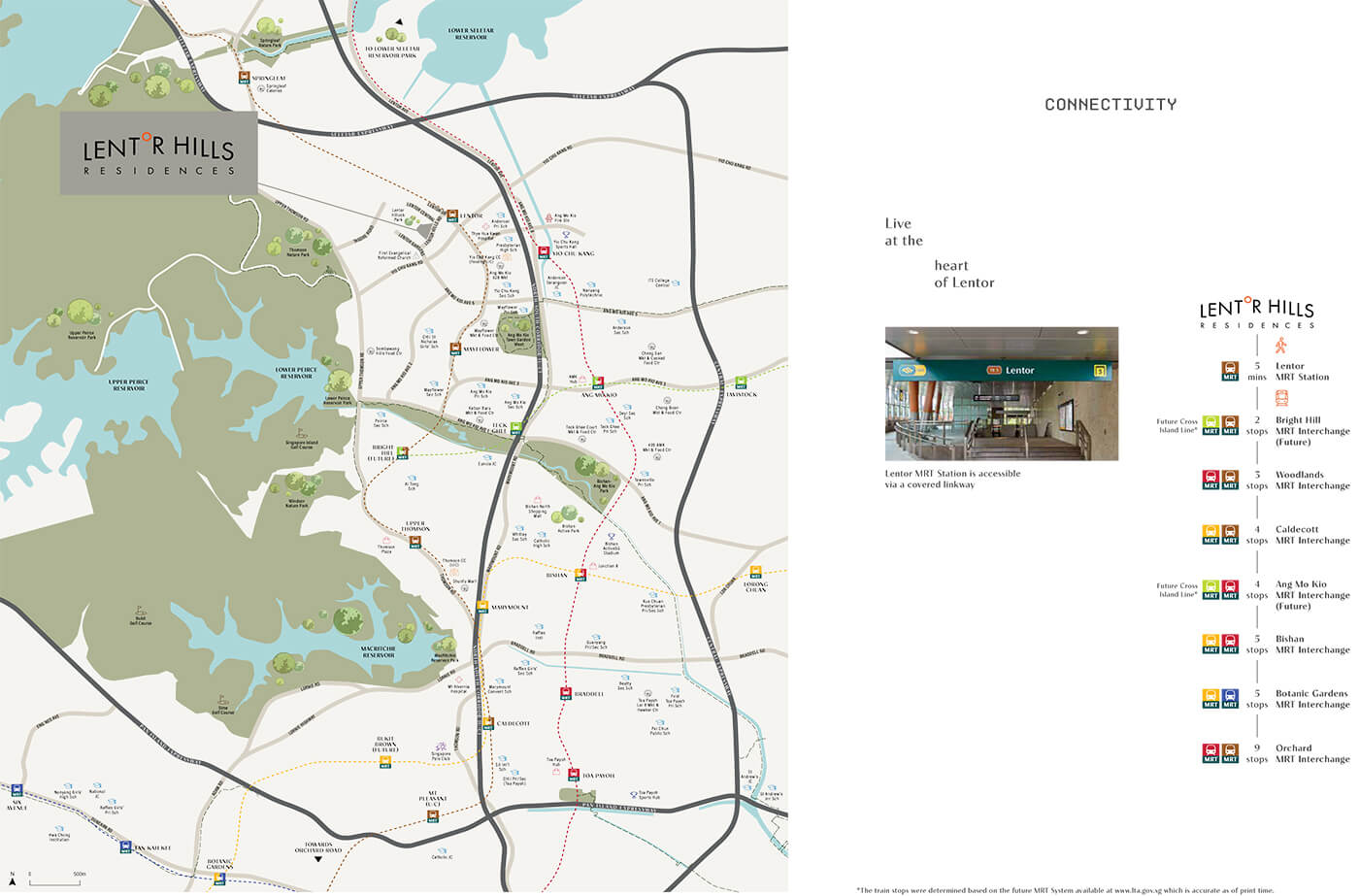 Lentor Hills Residences Location and MRT map